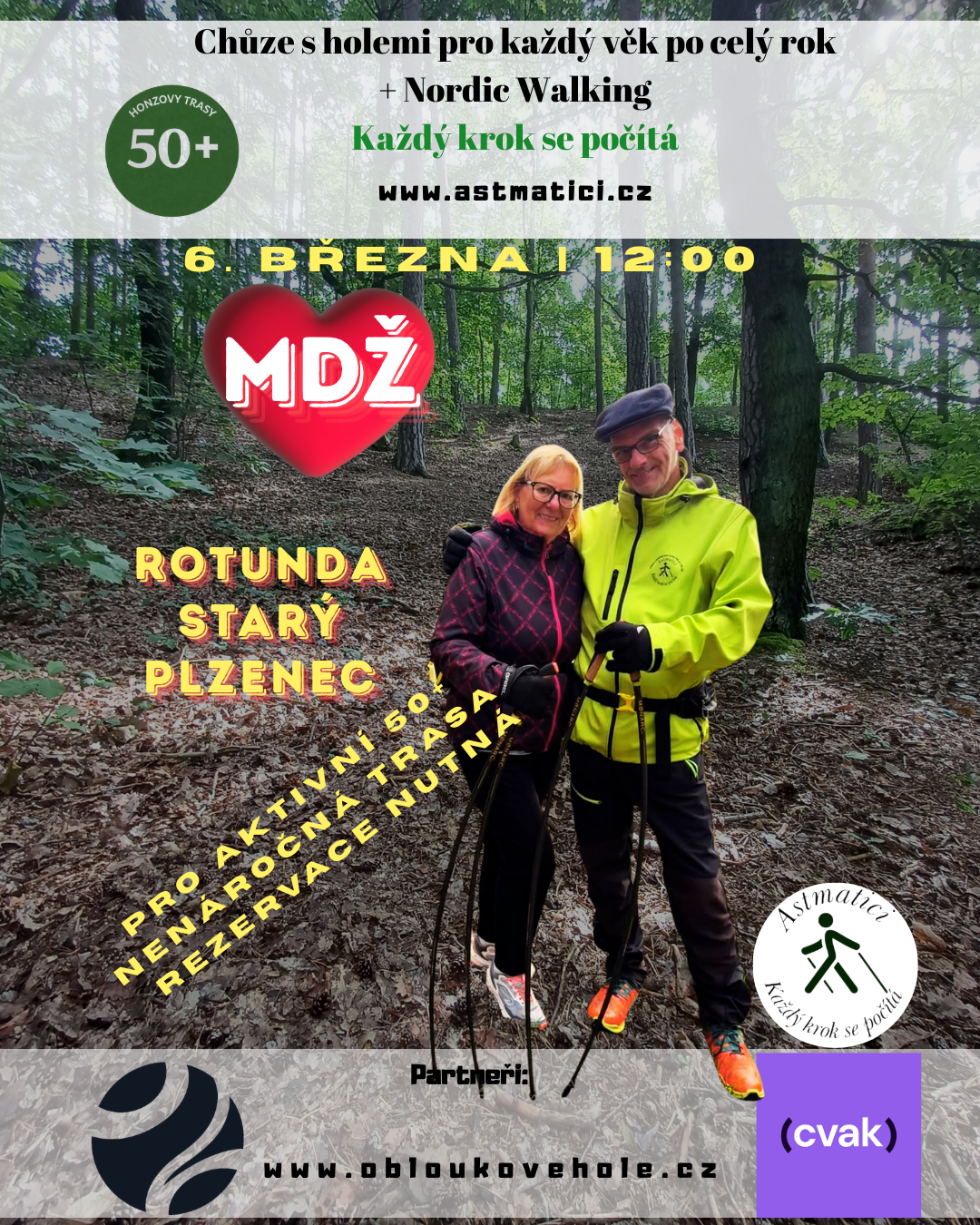 OSLAVTE MDŽ POHYBEM Nordic Walking (1080 x 1350 px)